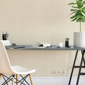 Luxury Cream Textured Embossed 3D Embossed Wallpaper, Traditional Non-Woven Wall Covering, 41.7"W x 398"H, Washable Removable