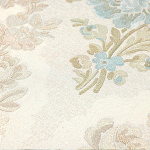 Luxury Beige Floral Geometric Textured Wallpaper, Modern Non-Woven Wall Covering, 41.7"W x 614"H, Washable Removable for Livi