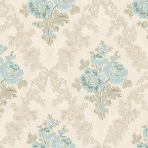 Luxury Beige Floral Geometric Textured Wallpaper, Modern Non-Woven Wall Covering, 41.7"W x 614"H, Washable Removable for Livi