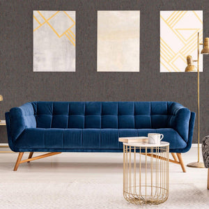 Luxury Brown Textured Embossed 3D Embossed Wallpaper, Industrial Non-Woven Wall Covering, 41.7"W x 398"H, Washable Removable 