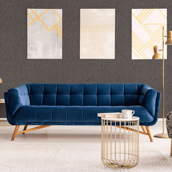 Luxury Brown Textured Embossed 3D Embossed Wallpaper, Industrial Non-Woven Wall Covering, 41.7"W x 398"H, Washable Removable 
