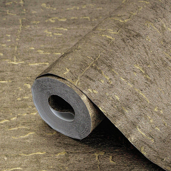 Luxury Brown Textured Embossed 3D Embossed Wallpaper, Traditional Non-Woven Wall Covering, 41.7"W x 398"H, Washable Removable