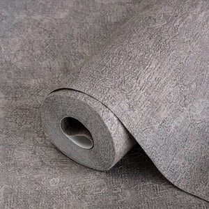 Luxury Brown Textured Embossed 3D Embossed Wallpaper, Modern Non-Woven Wall Covering, 41.7"W x 398"H, Washable Removable for 