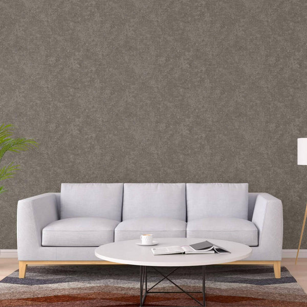 Luxury Brown Textured Embossed 3D Embossed Wallpaper, Modern Non-Woven Wall Covering, 41.7"W x 398"H, Washable Removable for 