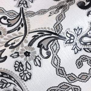 Luxury Black Damask Textured 3D Embossed Wallpaper, Modern Non-Woven Wall Covering, 41.7"W x 398"H, Washable Removable for Li