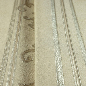 Luxury Green Striped Stripe 3D Embossed Wallpaper, Traditional Non-Woven Wall Covering, 41.7"W x 398"H, Washable Removable fo