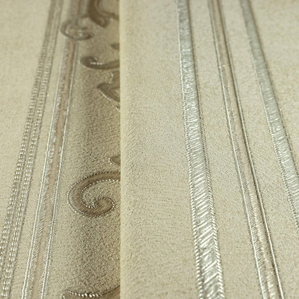 Luxury Green Striped Stripe 3D Embossed Wallpaper, Traditional Non-Woven Wall Covering, 41.7"W x 398"H, Washable Removable fo