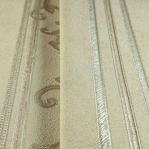 Luxury Green Striped Stripe 3D Embossed Wallpaper, Traditional Non-Woven Wall Covering, 41.7"W x 398"H, Washable Removable fo