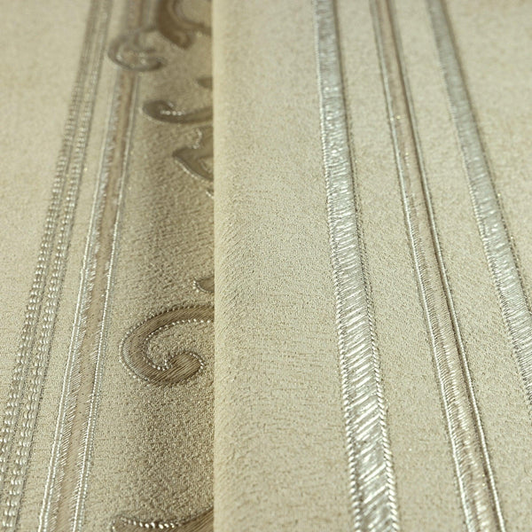 Luxury Green Striped Stripe 3D Embossed Wallpaper, Traditional Non-Woven Wall Covering, 41.7"W x 398"H, Washable Removable fo