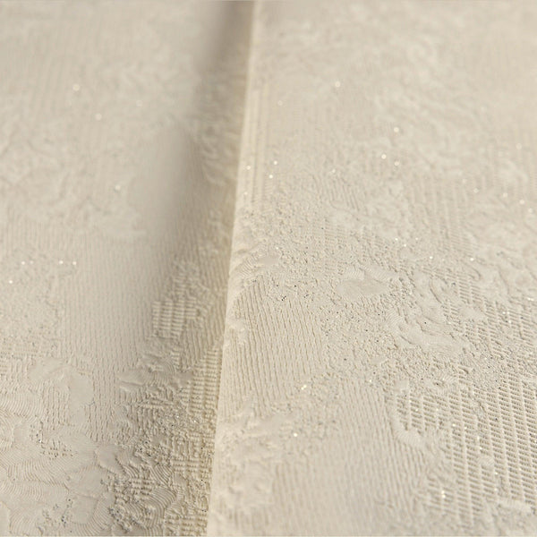 Luxury Cream Abstract Distressed Wallpaper, Traditional Non-Woven Wall Covering, 41.7"W x 398"H, Washable Removable for Livin