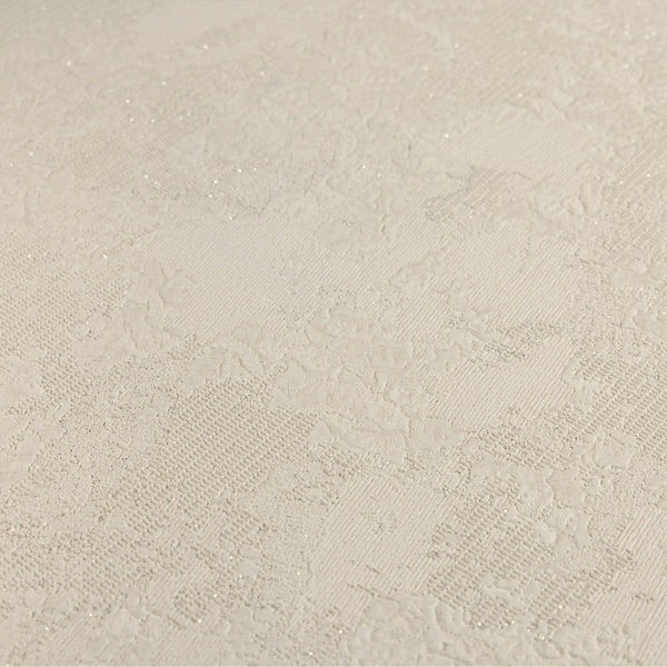 Luxury Cream Abstract Distressed Wallpaper, Traditional Non-Woven Wall Covering, 41.7"W x 398"H, Washable Removable for Livin