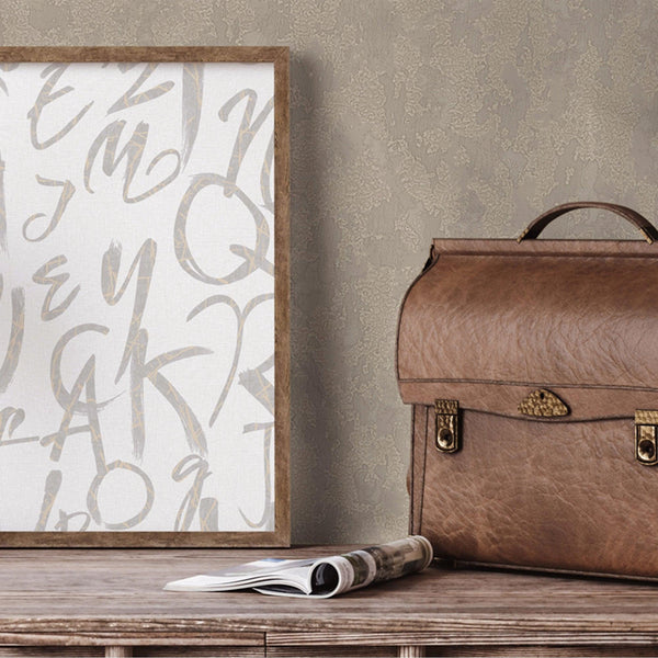 Luxury Gray Abstract Distressed Wallpaper, Industrial Non-Woven Wall Covering, 41.7"W x 398"H, Washable Removable for Living 