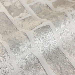 Luxury Beige Stone Textured 3D Embossed Wallpaper, Boho Non-Woven Wall Covering, 41.7"W x 398"H, Washable Removable for Livin