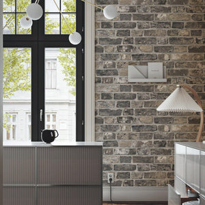 Luxury Beige Stone Textured 3D Embossed Wallpaper, Contemporary Non-Woven Wall Covering, 41.7"W x 398"H, Washable Removable f