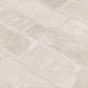 Luxury Cream Stone Textured 3D Embossed Wallpaper, Coastal Non-Woven Wall Covering, 41.7"W x 398"H, Washable Removable for Li