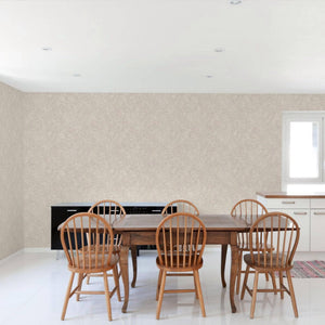 Luxury Beige Textured Embossed 3D Embossed Wallpaper, Modern Non-Woven Wall Covering, 41.7"W x 398"H, Washable Removable for 