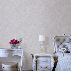 Luxury Beige Textured Embossed 3D Embossed Wallpaper, Modern Non-Woven Wall Covering, 41.7"W x 398"H, Washable Removable for 