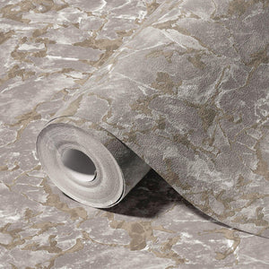 Luxury Beige Marble Textured Wallpaper, Modern Non-Woven Wall Covering, 41.7"W x 614"H, Washable Removable for Living Room Be