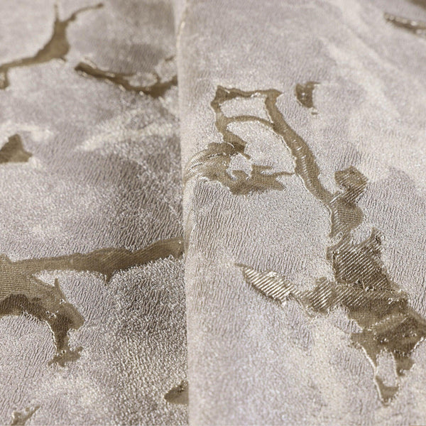 Luxury Beige Marble Textured Wallpaper, Modern Non-Woven Wall Covering, 41.7"W x 614"H, Washable Removable for Living Room Be