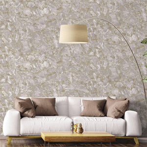 Luxury Beige Marble Textured Wallpaper, Modern Non-Woven Wall Covering, 41.7"W x 614"H, Washable Removable for Living Room Be