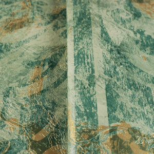 Luxury Gold Damask Abstract Textured Wallpaper, Boho Non-Woven Wall Covering, 41.7"W x 398"H, Washable Removable for Living R