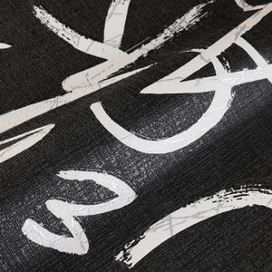 Luxury Black Textured Wallpaper, Traditional Non-Woven Wall Covering, 41.7"W x 398"H, Washable Removable for Living Room Bedr