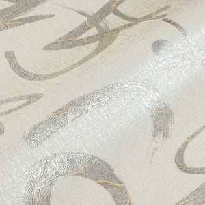 Luxury Gray Textured Wallpaper, Traditional Non-Woven Wall Covering, 41.7"W x 398"H, Washable Removable for Living Room Bedro