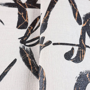 Luxury Black Textured Wallpaper, Traditional Non-Woven Wall Covering, 41.7"W x 398"H, Washable Removable for Living Room Bedr