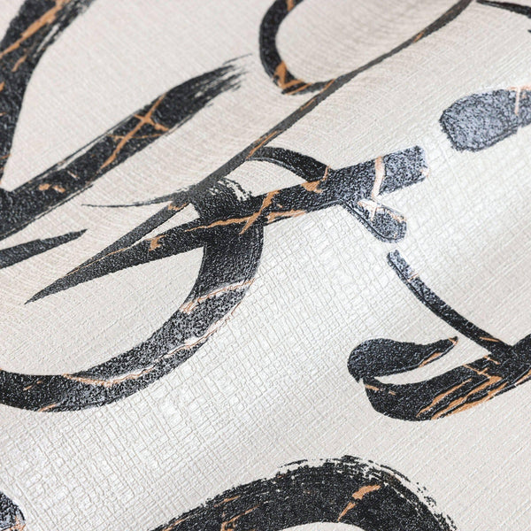 Luxury Black Textured Wallpaper, Traditional Non-Woven Wall Covering, 41.7"W x 398"H, Washable Removable for Living Room Bedr