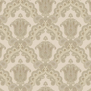 Luxury Beige Damask Textured Wallpaper, Modern Non-Woven Wall Covering, 41.7"W x 614"H, Washable Removable for Living Room Be