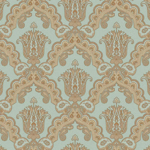 Luxury Blue Damask Textured Wallpaper, Modern Non-Woven Wall Covering, 41.7"W x 614"H, Washable Removable for Living Room Bed