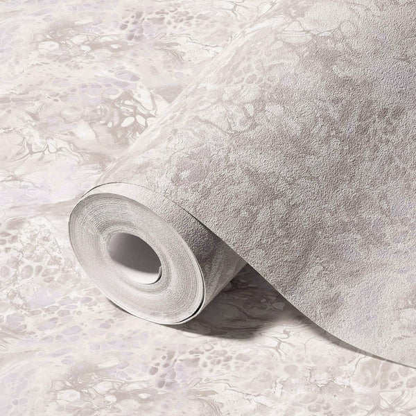 Luxury Beige Marble Stone Textured Wallpaper, Coastal Non-Woven Wall Covering, 41.7"W x 614"H, Washable Removable for Living 