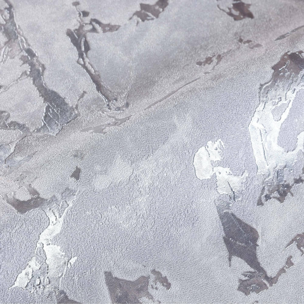 Luxury Gray Marble Textured Wallpaper, Contemporary Non-Woven Wall Covering, 41.7"W x 614"H, Washable Removable for Living Ro