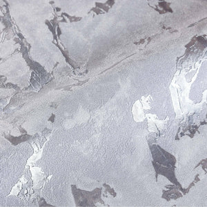 Luxury Gray Marble Textured Wallpaper, Contemporary Non-Woven Wall Covering, 41.7"W x 614"H, Washable Removable for Living Ro