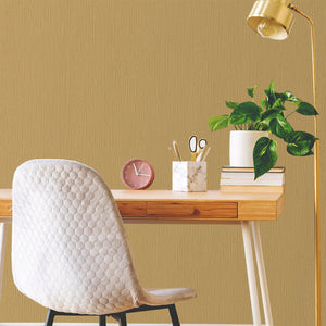Luxury Gold Striped Stripe 3D Embossed Wallpaper, Traditional Non-Woven Wall Covering, 41.7"W x 398"H, Washable Removable for