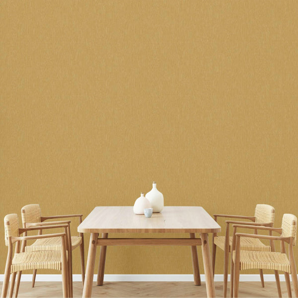 Luxury Gold Striped Stripe 3D Embossed Wallpaper, Traditional Non-Woven Wall Covering, 41.7"W x 398"H, Washable Removable for