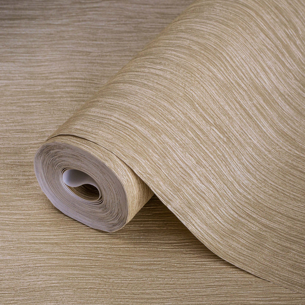 Luxury Brown Striped Stripe 3D Embossed Wallpaper, Traditional Non-Woven Wall Covering, 41.7"W x 398"H, Washable Removable fo