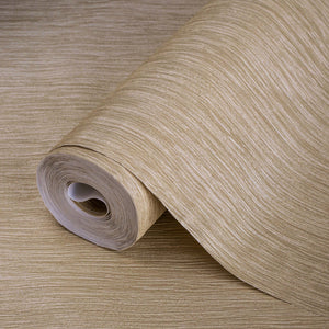 Luxury Brown Striped Stripe 3D Embossed Wallpaper, Traditional Non-Woven Wall Covering, 41.7"W x 398"H, Washable Removable fo