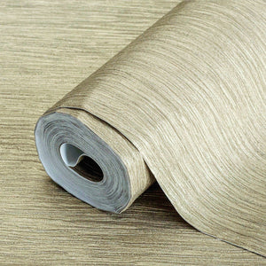 Luxury Brown Striped Stripe 3D Embossed Wallpaper, Traditional Non-Woven Wall Covering, 41.7"W x 398"H, Washable Removable fo