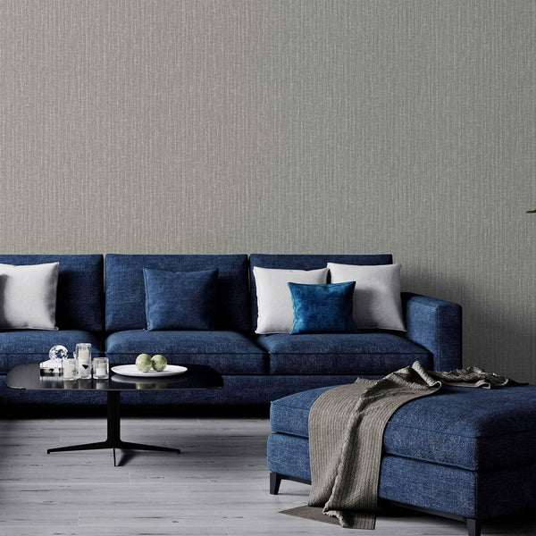 Luxury Gray Embossed 3D Embossed Wallpaper, Contemporary Non-Woven Wall Covering, 41.7"W x 398"H, Washable Removable for Livi