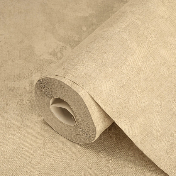 Luxury Beige Textured Embossed 3D Embossed Wallpaper, Contemporary Non-Woven Wall Covering, 41.7"W x 614"H, Washable Removabl
