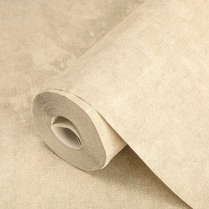 Luxury Beige Textured Embossed 3D Embossed Wallpaper, Contemporary Non-Woven Wall Covering, 41.7"W x 614"H, Washable Removabl