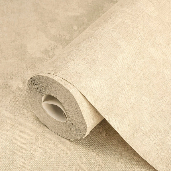 Luxury Beige Textured Embossed 3D Embossed Wallpaper, Contemporary Non-Woven Wall Covering, 41.7"W x 614"H, Washable Removabl