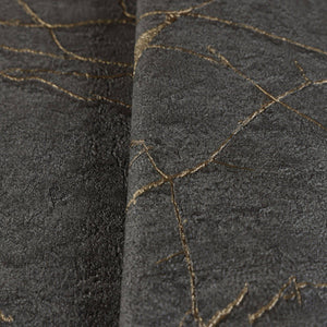 Luxury Black Abstract Marble Textured Wallpaper, Contemporary Non-Woven Wall Covering, 41.7"W x 398"H, Washable Removable for