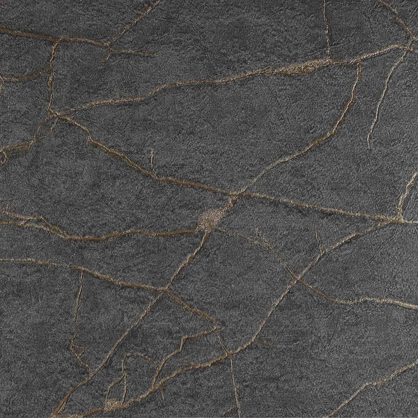 Luxury Black Abstract Marble Textured Wallpaper, Contemporary Non-Woven Wall Covering, 41.7"W x 398"H, Washable Removable for