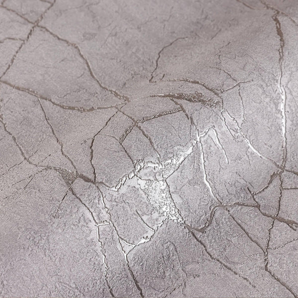 Luxury Gray Abstract Marble Textured Wallpaper, Modern Non-Woven Wall Covering, 41.7"W x 398"H, Washable Removable for Living