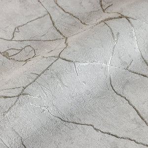 Luxury Gray Abstract Marble Textured Wallpaper, Farmhouse Non-Woven Wall Covering, 41.7"W x 398"H, Washable Removable for Liv