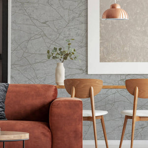 Luxury Gray Abstract Marble Textured Wallpaper, Farmhouse Non-Woven Wall Covering, 41.7"W x 398"H, Washable Removable for Liv