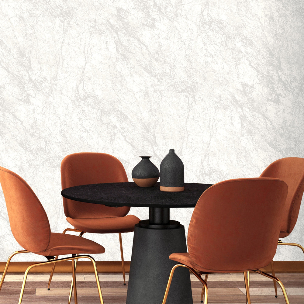 Luxury Metallic Distressed Metallic Textured Wallpaper, Farmhouse Non-Woven Wall Covering, 41.7"W x 614"H, Washable Removable