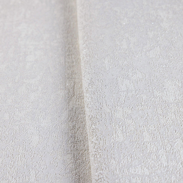 Luxury White Abstract Textured Wallpaper, Coastal Non-Woven Wall Covering, 41.7"W x 398"H, Washable Removable for Living Room